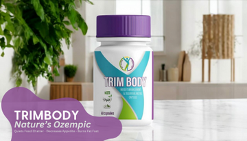 TrimBody Capsules bottle with powerful weight loss ingredients.